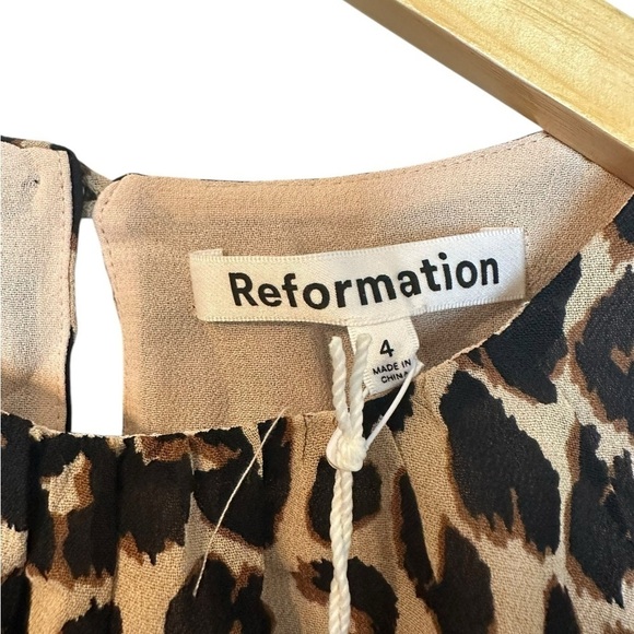 NWT Reformation Laken Dress in Leo animal leopard print 4 - Picture 7 of 11